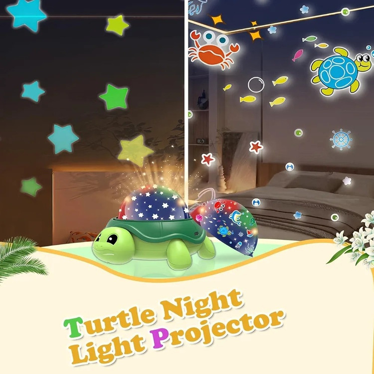 چراغ خواب کودک لاک پشتی پروژکتور دار Turtle Night Light Projector