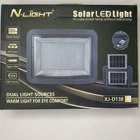 چراغ پروژکتور خورشیدی N-LIGHT مدل XJ-D138 با پاوربانک
